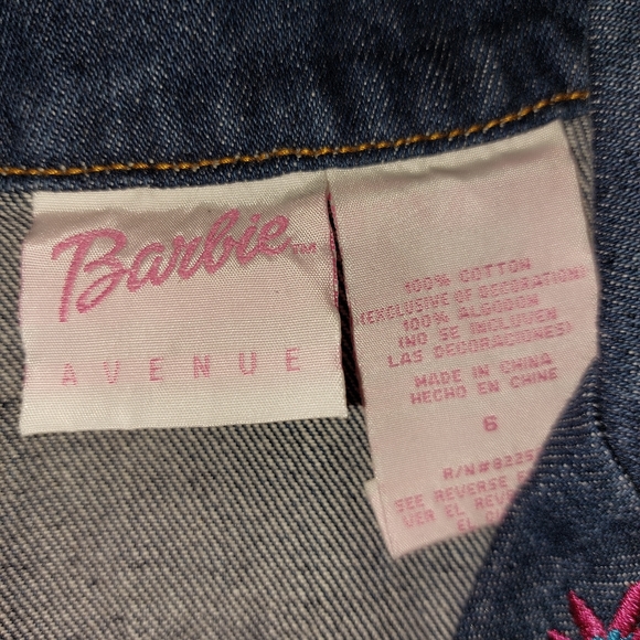 BARBIE GIRLS EMBROIDERED JEAN JACKET BLAZER - Picture 3 of 11